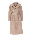 Dondup Double-breasted Coat In Nude