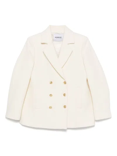 Dondup Kids' Double-breasted Coat In White