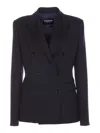 Dondup Double Breasted Jacket In Azul