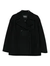 Dondup Double-breasted Jacket In Black