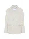 Dondup Double-breasted Jacket In Gray