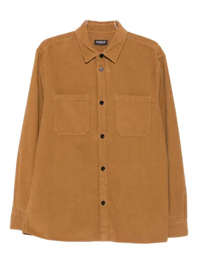 Dondup Double-pocket Shirt In Brown