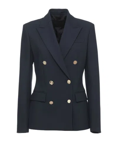 Dondup Double-breasted Blazer In Black
