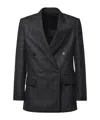 Dondup Check-pattern Double-breasted Blazer In Black