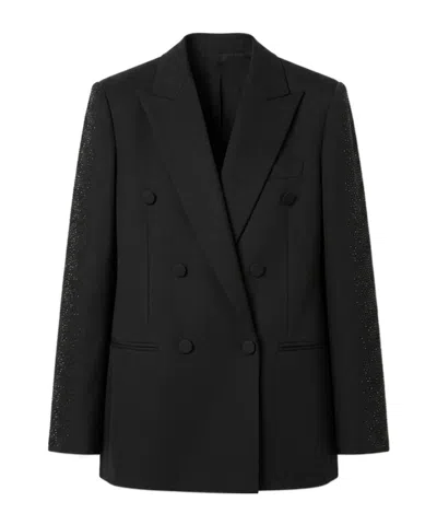 Dondup Double-breasted Long-sleeve Blazer In Black
