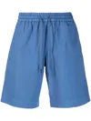 Dondup Drawstring Cotton Shorts In Blau