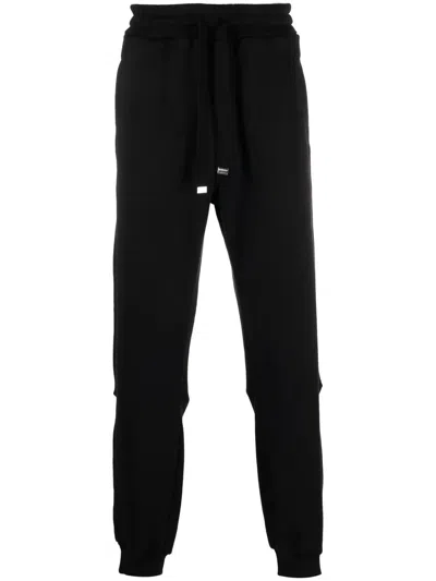 Dondup Drawstring Cotton Sweatpants In Black