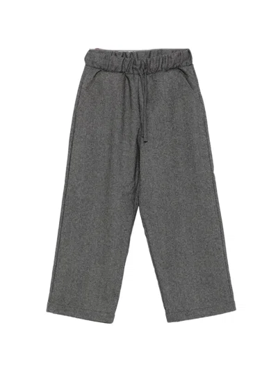 Dondup Kids' Drawstring Elasticated Trousers In Gray