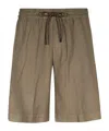 Dondup Drawstring Waist Shorts In Green