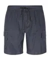Dondup Drawstring Waist Swim Shorts In Blue