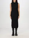 Dondup Midikleid Mit Logo-schild In Schwarz