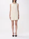 Dondup Dresses Cream In Yellow Cream