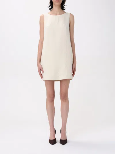 DONDUP DRESS DONDUP WOMAN COLOR YELLOW CREAM,G52416090