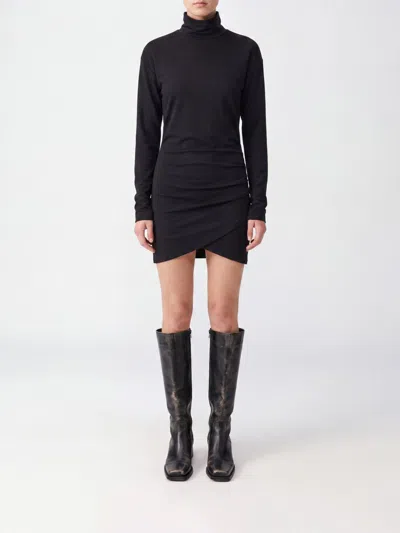 Dondup Dress Woman Color Black In 黑色
