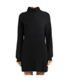Dondup Logo-plaque High-neck Mini Dress In Black