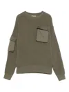 Dondup Drop-shoulder Sweater In Green