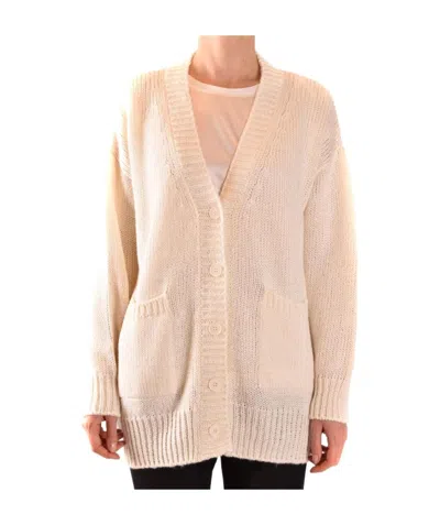 Dondup Dropped Shoulder Cardigan In White