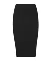Dondup Fitted Black Skirt With Ribbed Hem In Black