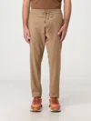 Dondup Elasticated Drawstring Waistband Trousers In Brown
