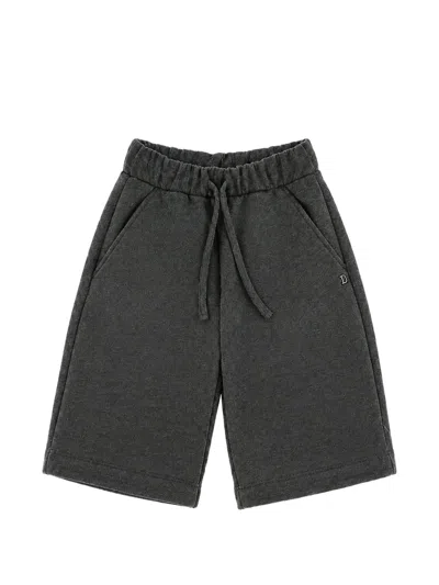 Dondup Kids' Elasticated-waist Drawstring Shorts In Grey
