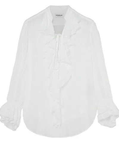 Dondup Elegant 100% Cotton Shirt For Women In White