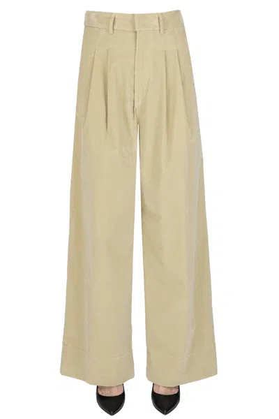 Dondup Eloise Corduroy Trousers In Neutral