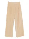 Dondup Pleated Corduroy Trousers In Nude
