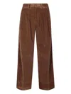 Dondup Eloise Pleated Trousers In Brown