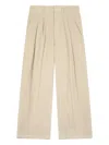 Dondup Eloise Pleated Trousers In Neutral