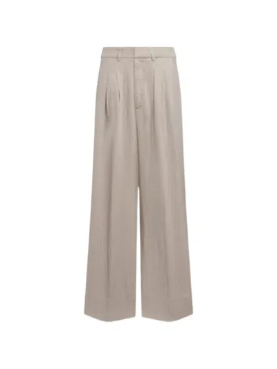 Dondup Eloise Wide-leg Trousers In Neutral