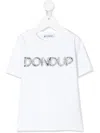 Dondup Embellished Logo T-shirt In White
