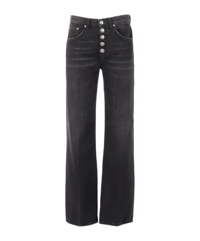 Dondup Embossed Logo Wrangler Jeans In Black