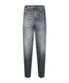 Dondup Relaxed Fit Tapered Leg Jeans With Vintage Grey Wash In Gray