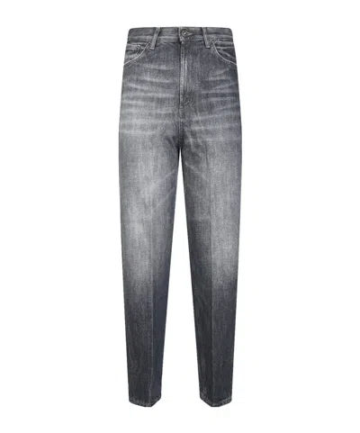 Dondup Bessie Faded Five-pocket Trousers In Gray