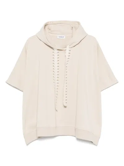 Dondup Embroidered Hoodie In Cream