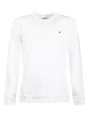 Dondup Embroidered Logo Cotton Sweatshirt In White