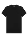Dondup Embroidered-logo Crew-neck T-shirt In Black