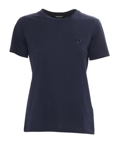 Dondup Embroidered Logo T-shirt In Blue
