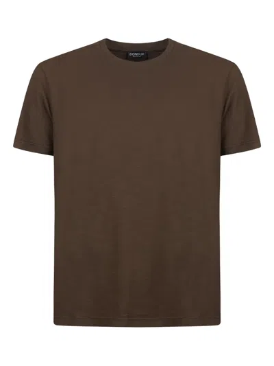 Dondup Embroidered Logo T-shirt In Brown