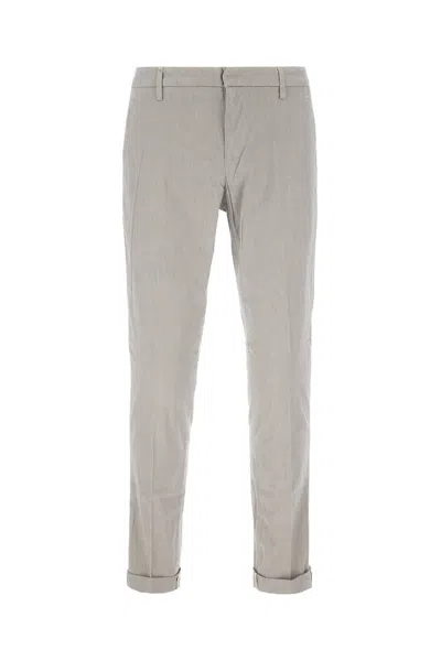 Dondup Embroidered Stretch Lyocell Blend Pants In Ghiaccio