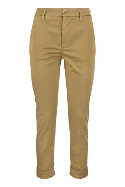 DONDUP DONDUP ERIN - SLIM COTTON TROUSERS