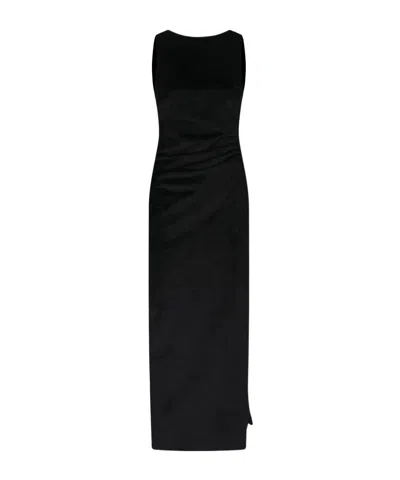 Dondup Erotica Side Slit Sleeveless Dress In Black