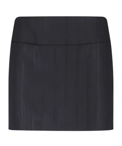 Dondup Erotica Striped Zipped Skirt In Multi