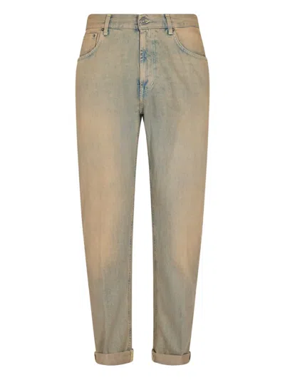 Dondup Relaxed Fit Trousers With Tapered Leg In Pink