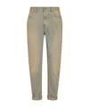 Dondup Relaxed Fit Trousers With Tapered Leg In Blue