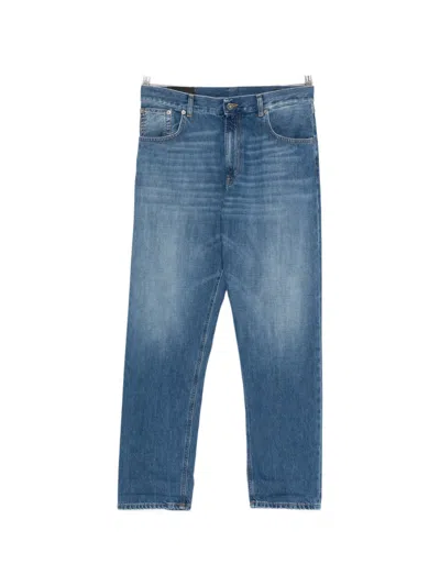 Dondup Mid-blue Denim Straight Leg Jeans