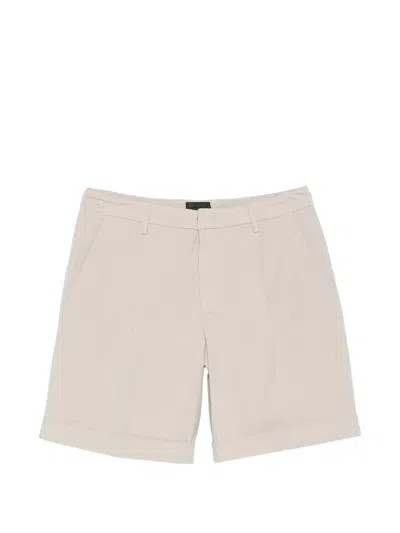 Dondup Ethan Pleated Shorts In Neutral