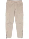 Dondup Eve Cropped Cargo Trousers In Neutrals