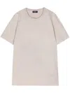 Dondup Fade-dyed Cotton-jersey T-shirt In Neutrals
