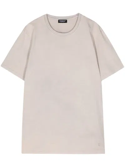 Dondup Fade-dyed Cotton-jersey T-shirt In Neutrals